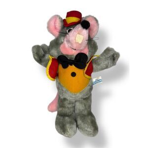 Vintage 80s Chuck E Cheese Pizza Time Theatre 13" Plush Stuffed Animal Toy